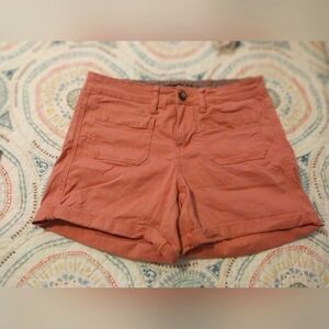 One 5 one burnt red cuffed shorts size 10/30